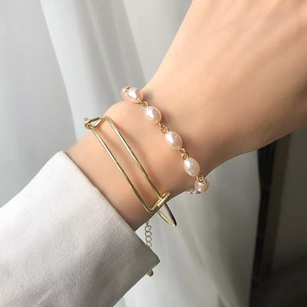 Goldilocks Pearl Bracelet Set