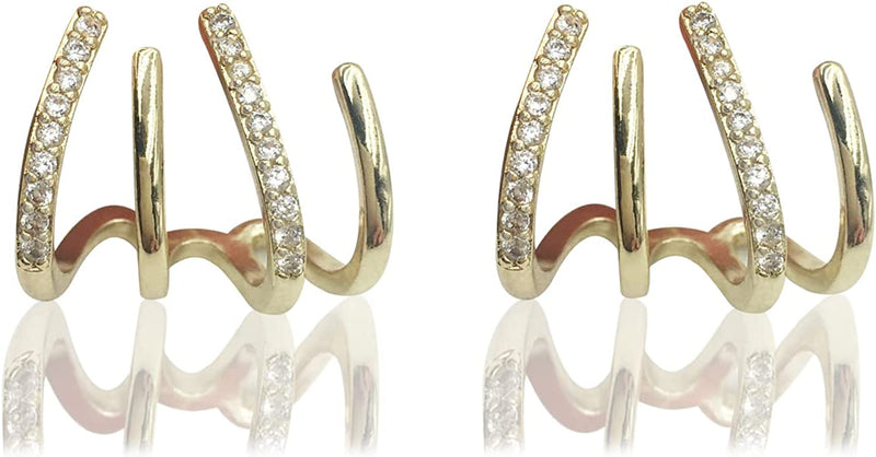 Gold Claw Stud Earrings (Single Piercing)