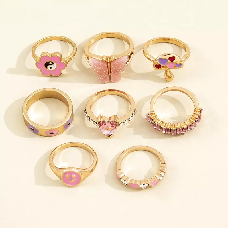 Pink blush ring set