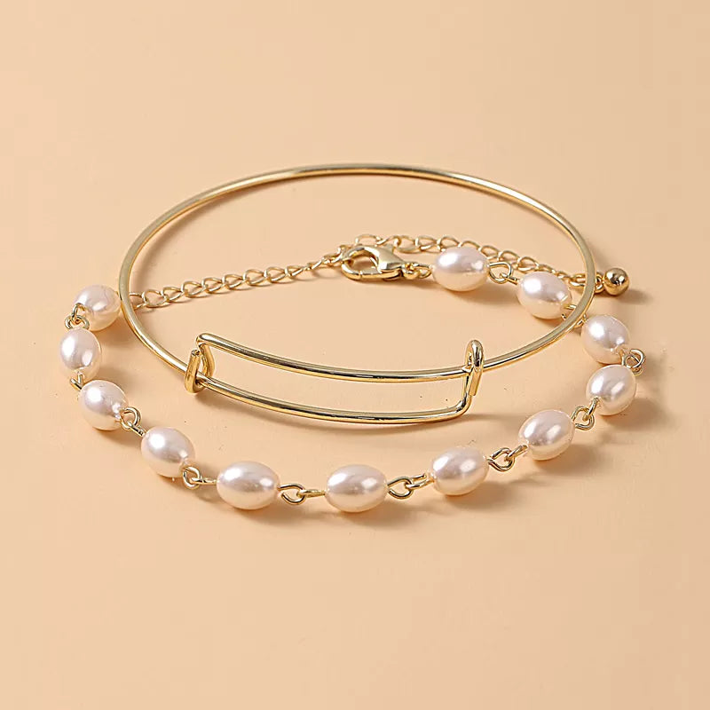 Goldilocks Pearl Bracelet Set