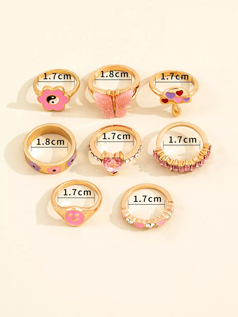 Pink blush ring set