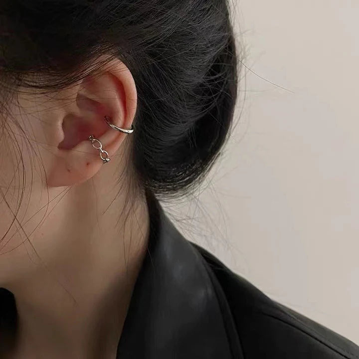 Silver Ear Cuffs Set