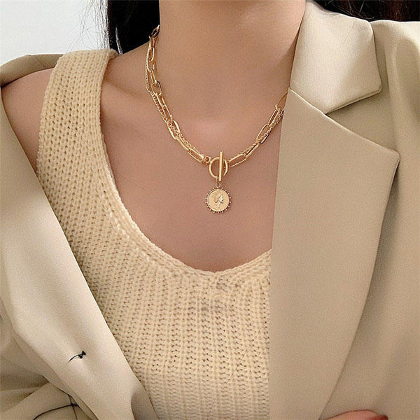 Coin Layered Necklace