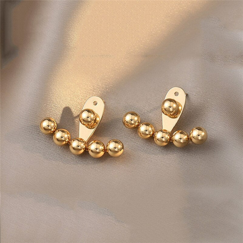 Gold Pearl Ear Jackets