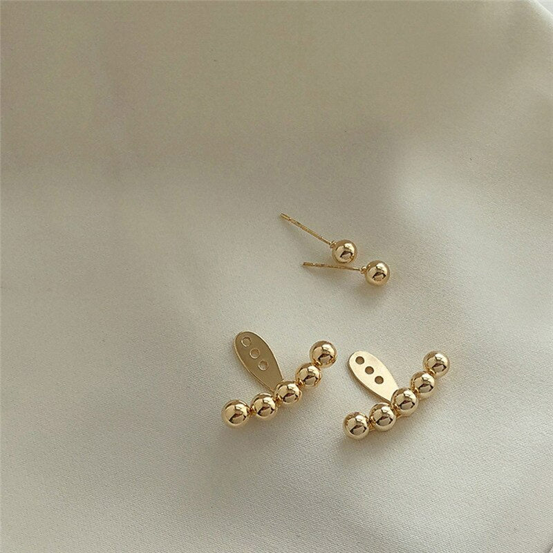 Gold Pearl Ear Jackets