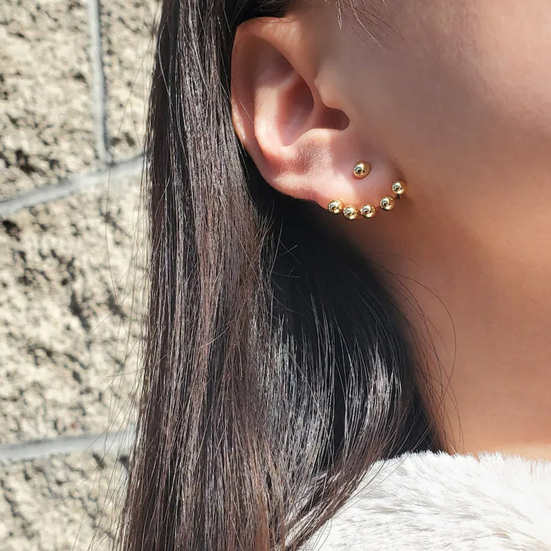 Gold Pearl Ear Jackets