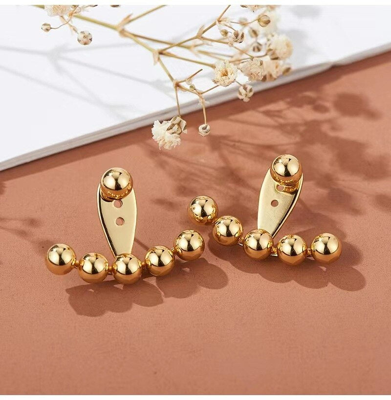 Gold Pearl Ear Jackets